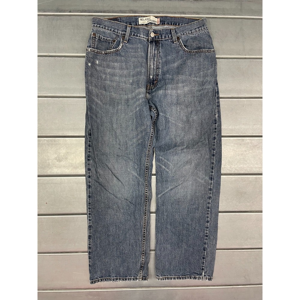 Levis 559 Jeans Mens 34x30 Blue Medium Wash Relaxed Straight Fit 100% Cotton - Picture 1 of 16
